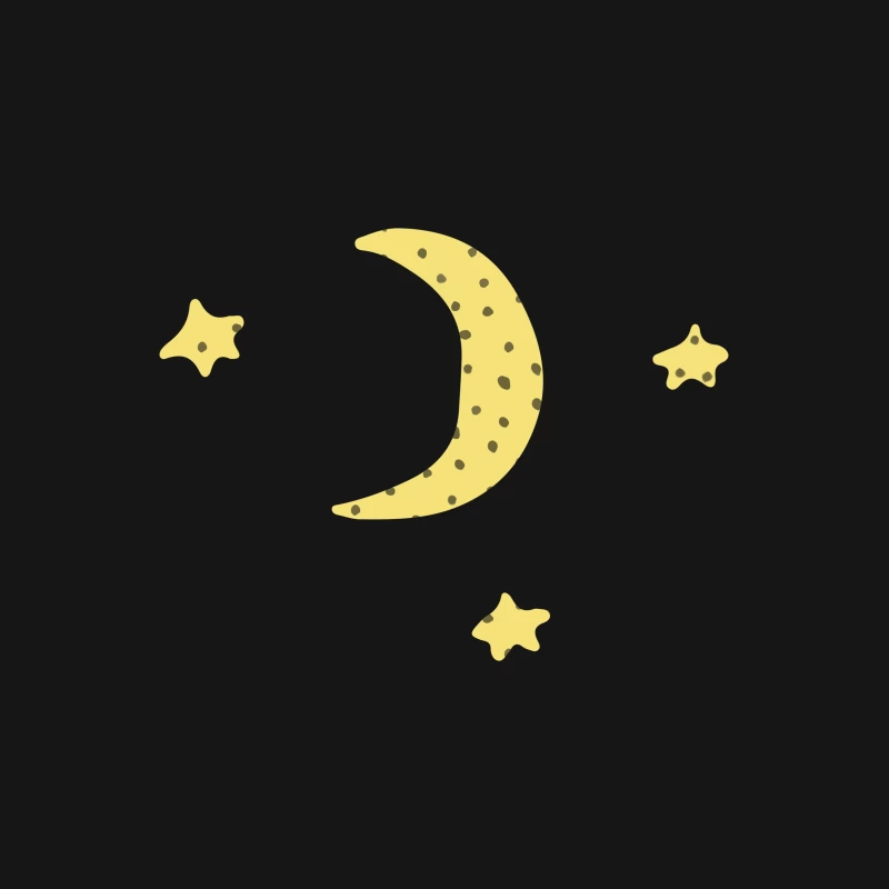 Croissant de Lune Amusant avec Étoiles Femme T-Shirt