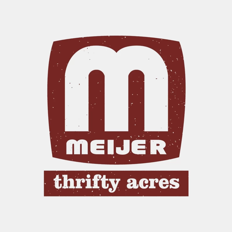 Vintage Meijer Thrifty Acres Retail Logo in Maroon Male Tank Top