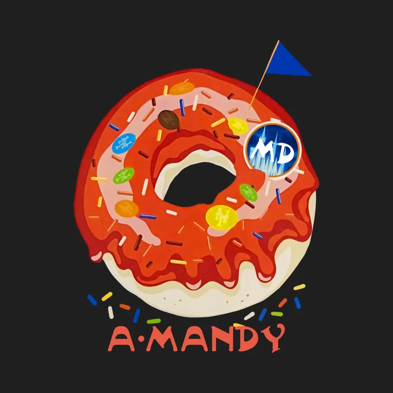 Kreatives Donut-Design mit Farben und Logo Herren Tanktops