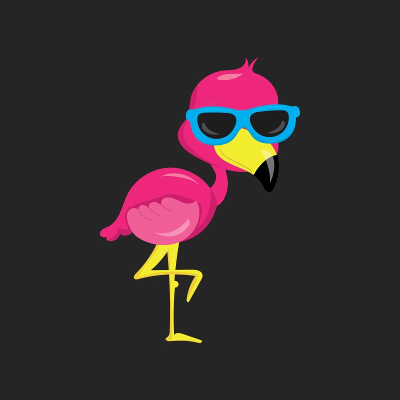 Flamant rose cool avec lunettes de soleil Homme Sweat-shirt à enfiler