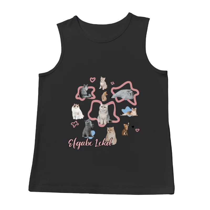 Niedliche Katzen Illustration Herren Tanktops
