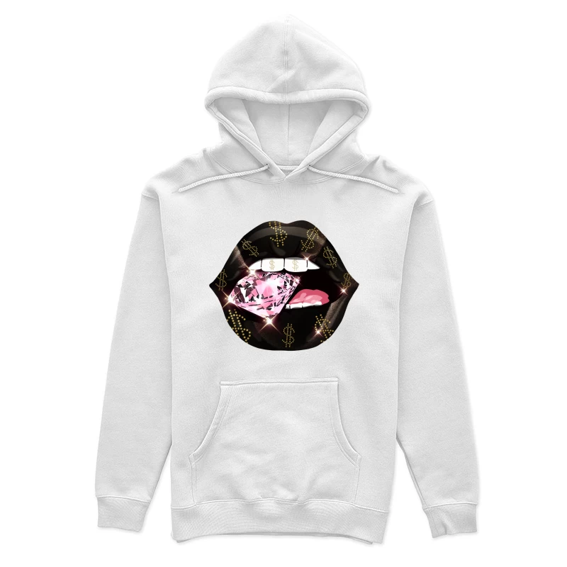 Luxus Lippen mit Diamant Damen Pullover Hoodie