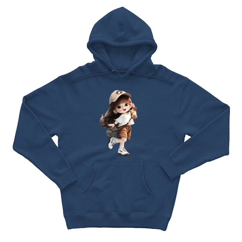 Süßes Mädchen mit Blase Tee Herren Pullover Hoodie