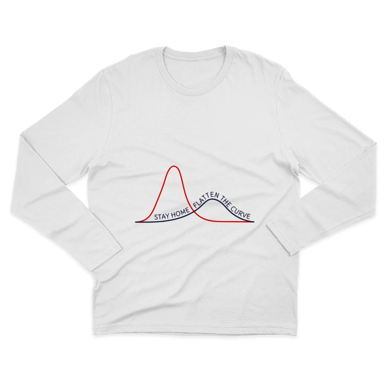 Épidémie: Rester chez soi pour aplatir la courbe Homme Manches Longues T-Shirt
