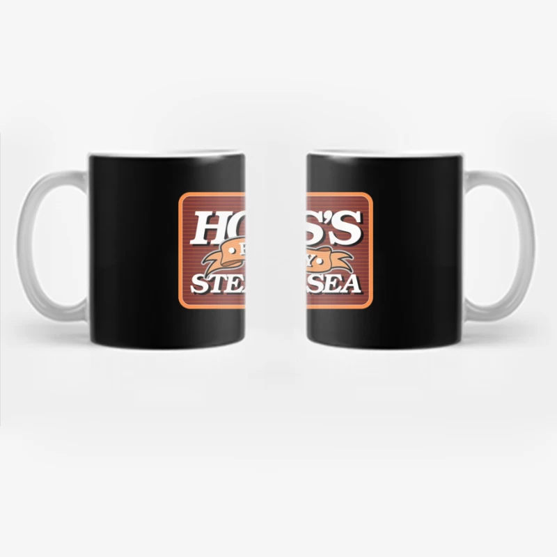 Hoss's Family Steak & Sea Restaurant Vintage Logo Design Coffee Mug