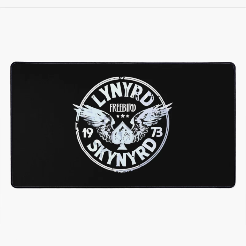 Lynyrd Skynyrd Freebird Winged Spade Logo 1973 Desk Mat