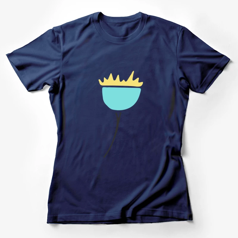 Fleur artistique minimaliste Femme T-Shirt