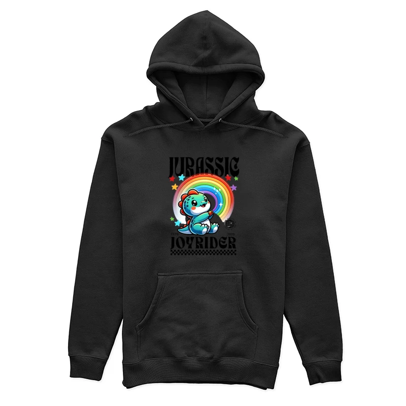 Niedlicher Dinosaurier mit Regenbogen Damen Pullover Hoodie