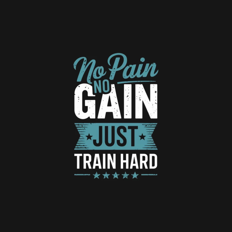 No Pain No Gain: Motivational Fitness Training Typography Mouse Pad