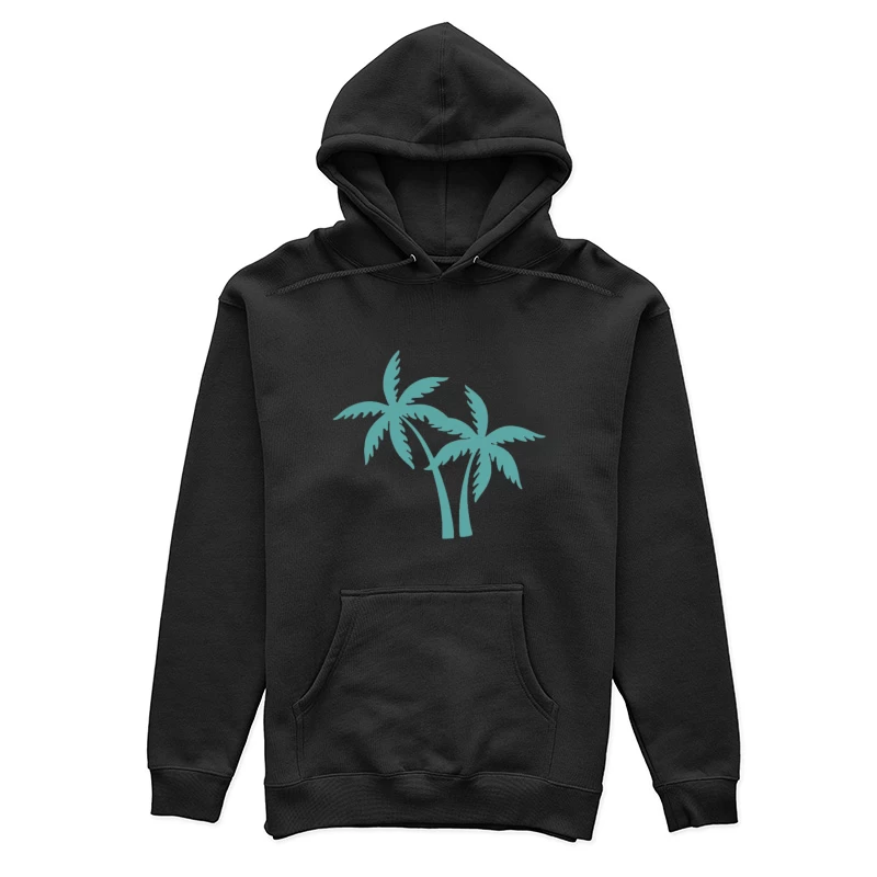 Silhouette de deux palmiers Femme Sweat à capuche