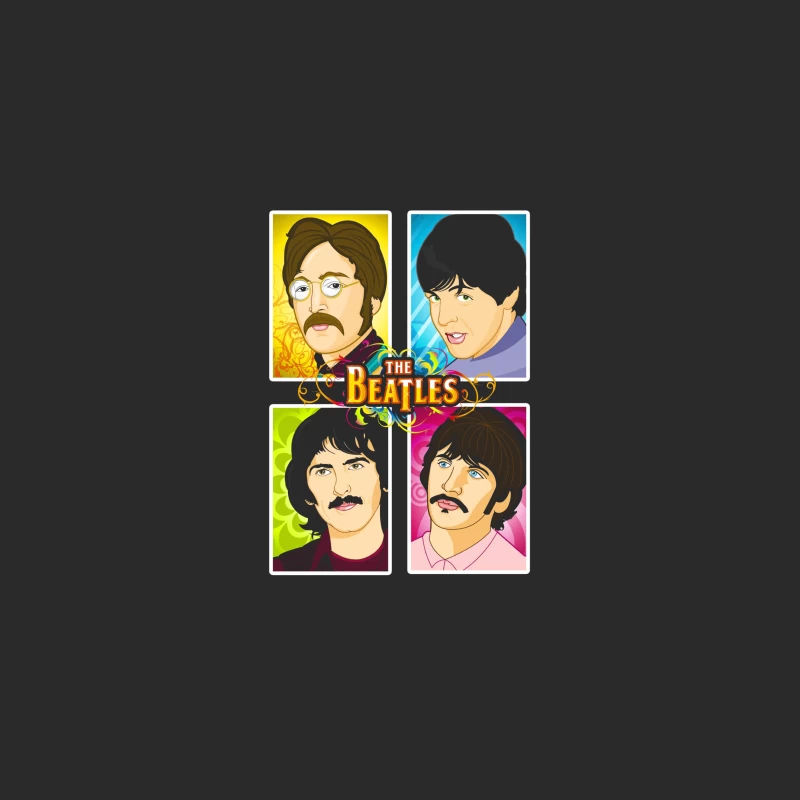 The Beatles Illustrated Portraits Baseball Cap