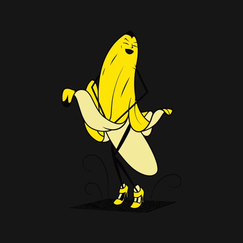 Dancing Anthropomorphic Banana in High Heels Mouse Pad