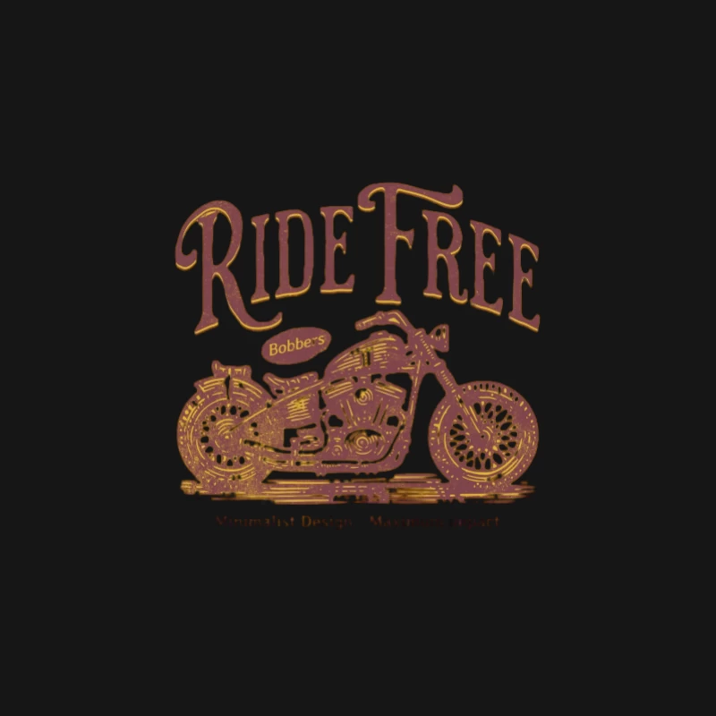 Rouler Libre avec Design Minimaliste de Moto Homme Manches Longues T-Shirt