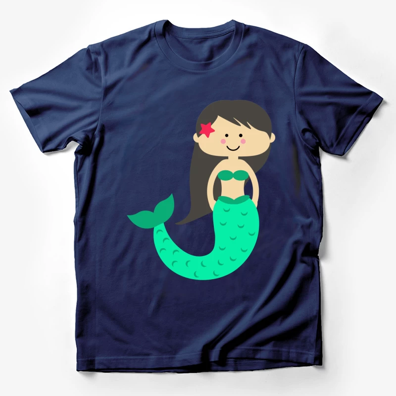 Illustration d'une petite sirène joyeuse Homme T-Shirt