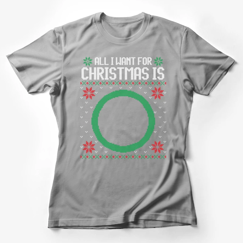 Pull de Noël avec cercle vert Femme T-Shirt