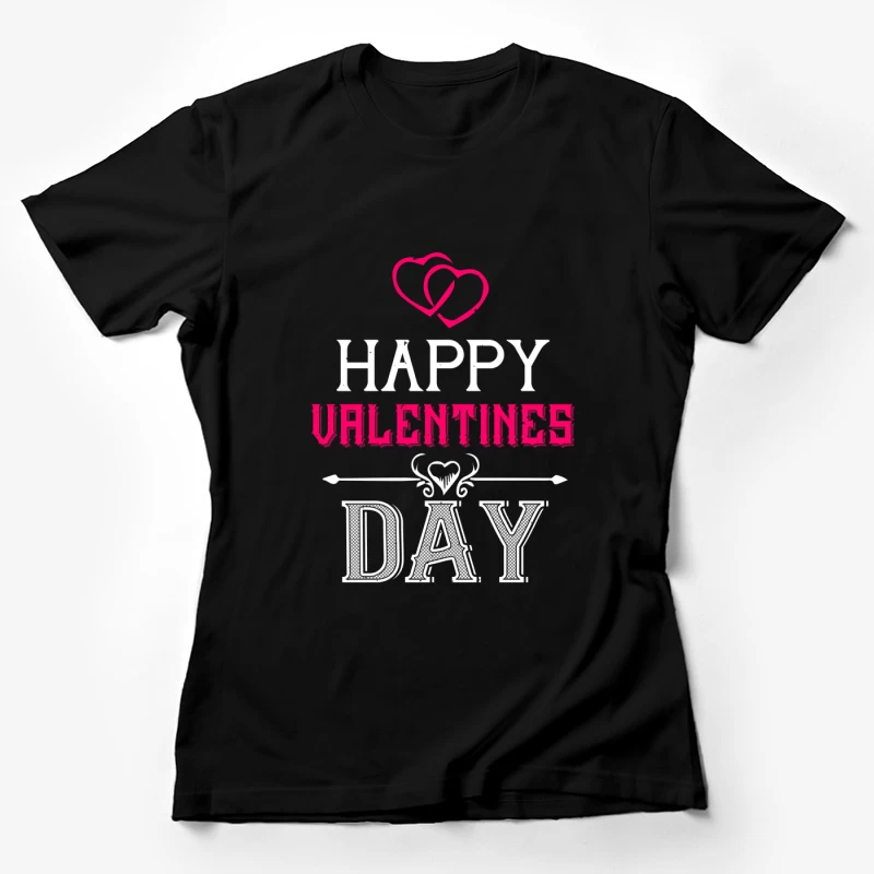 Carte de Saint-Valentin avec coeurs Femme T-Shirt