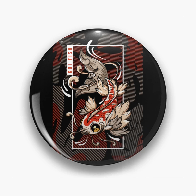 Koi Fish Art with a Contemporary Edge Pin