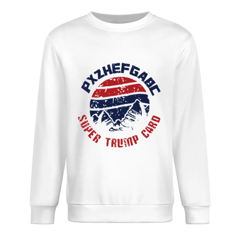 Berg, Super Trumpf Karte, Grafikdesign Herren Pullover Sweatshirt