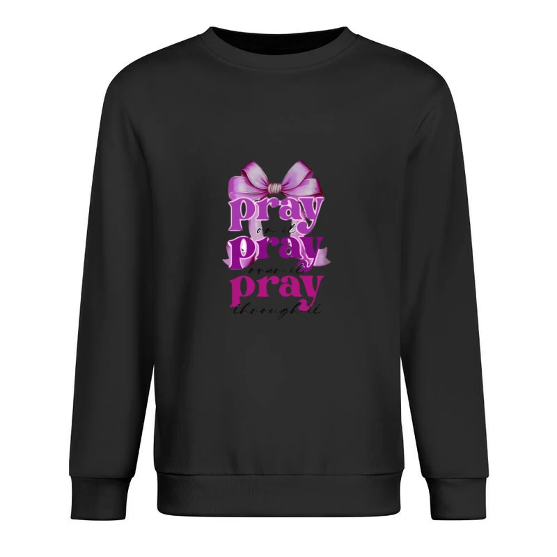 Design de prière avec motif de ruban Homme Sweat-shirt à enfiler