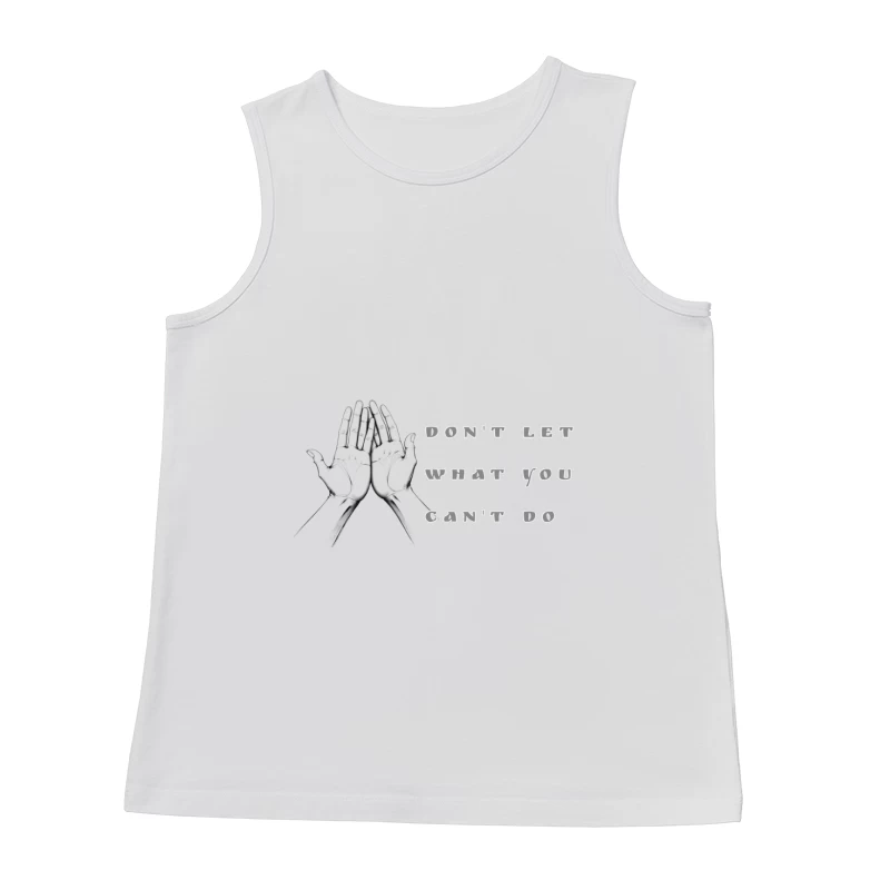 Minimalist Hand-Drawn Motivational Quote Design Male Tank Top