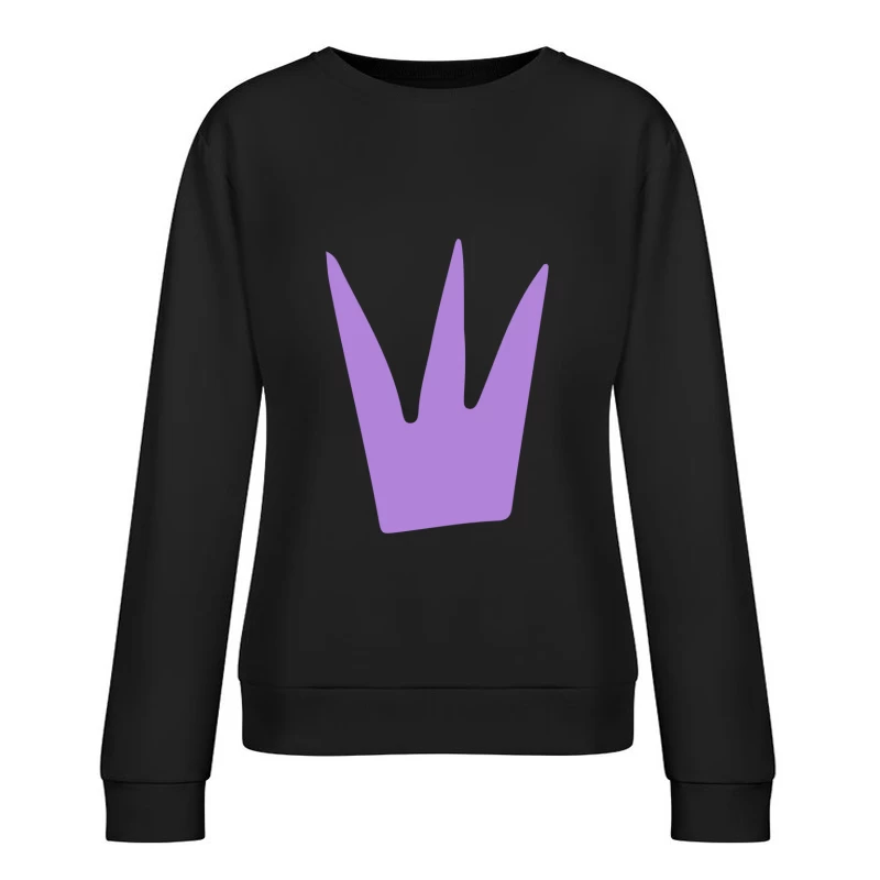 Icône minimaliste violette Femme Sweat-shirt à enfiler