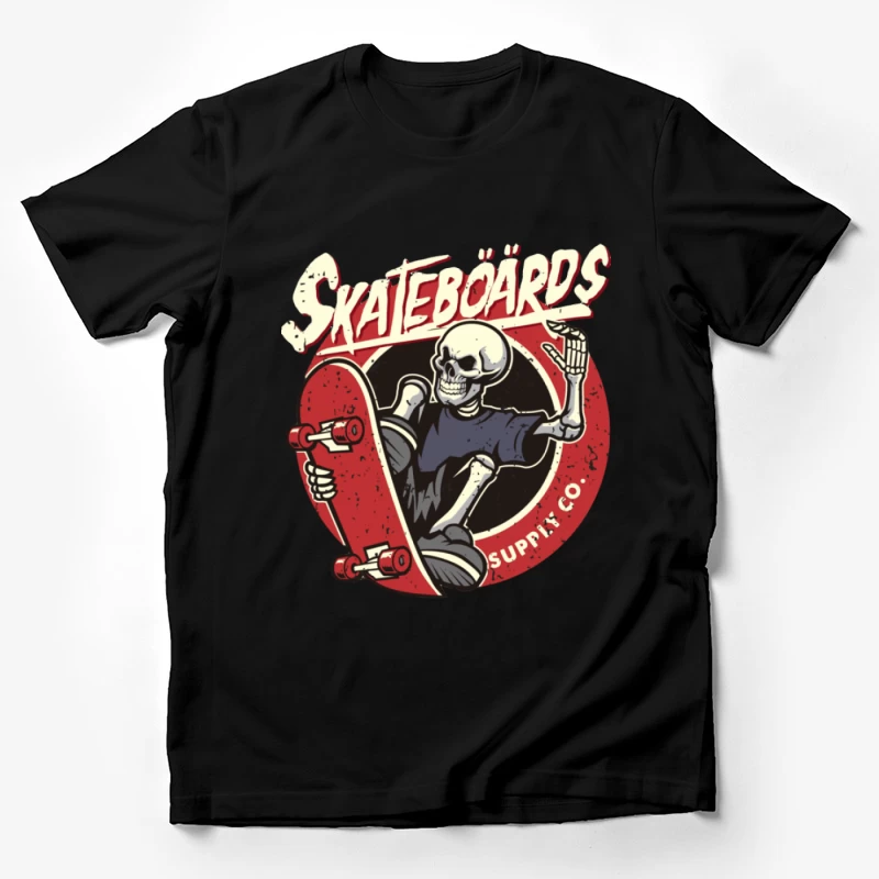 Skelett mit Skateboard-Design Herren T-Shirt