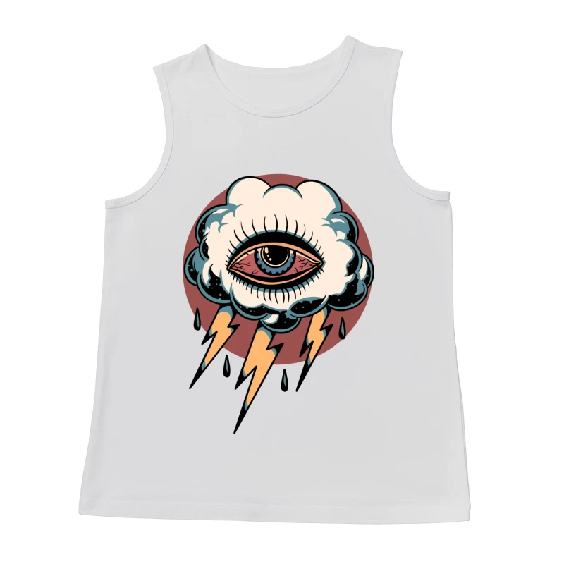 Surreal Eye in a Cloud with Lightning Male Tank Top