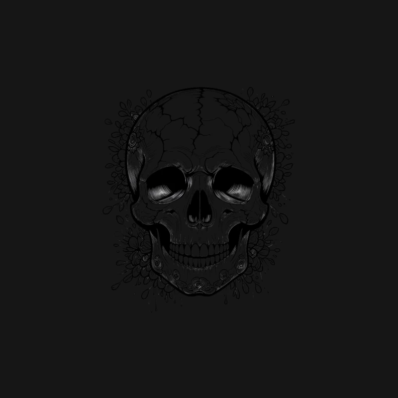 Decorative Skull Illustration Female Long Sleeve T-Shirt