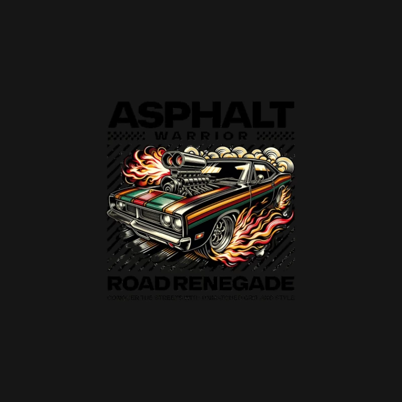 Voiture Muscle en Flammes - Guerrier de l'Asphalte Femme T-Shirt