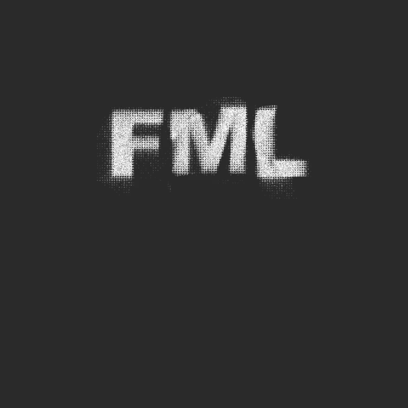 FML  Retro Original Glitch Typography Design Baseball Cap