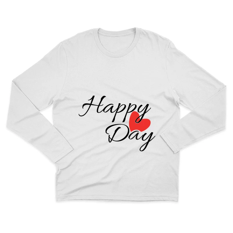 Lettrage avec cœur artistique Homme Manches Longues T-Shirt