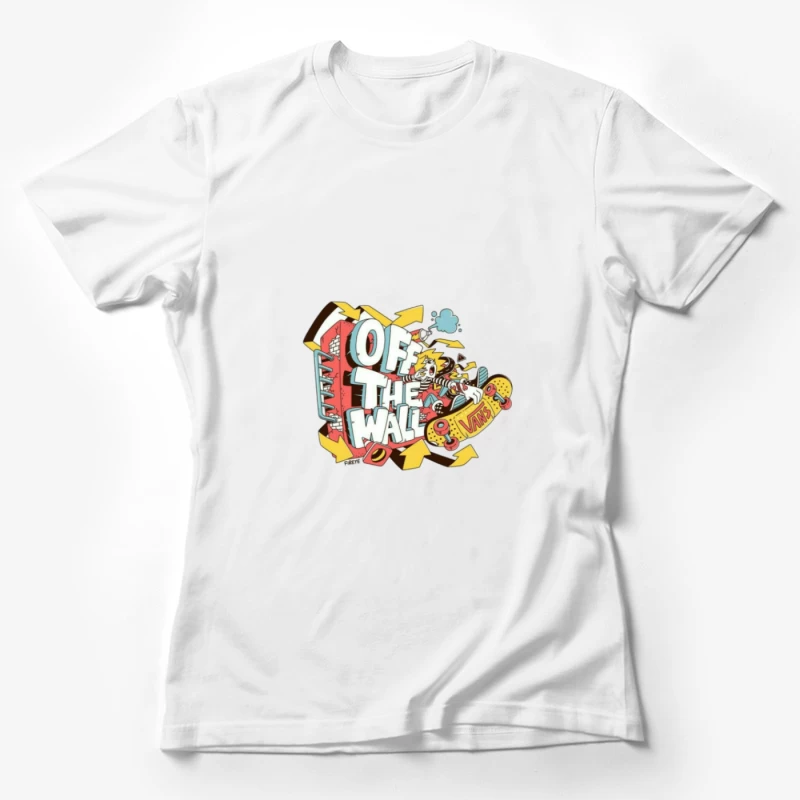 Vans Off The Wall Skateboard Design Damen T-Shirt