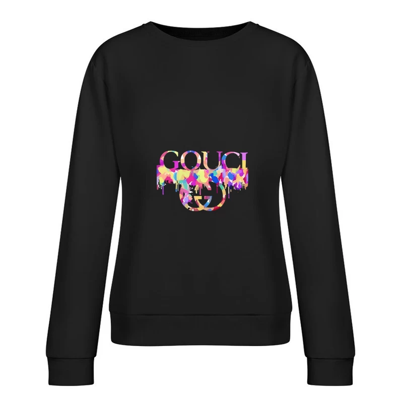 Bunte Spritzer auf Gouci Design Damen Pullover Sweatshirt