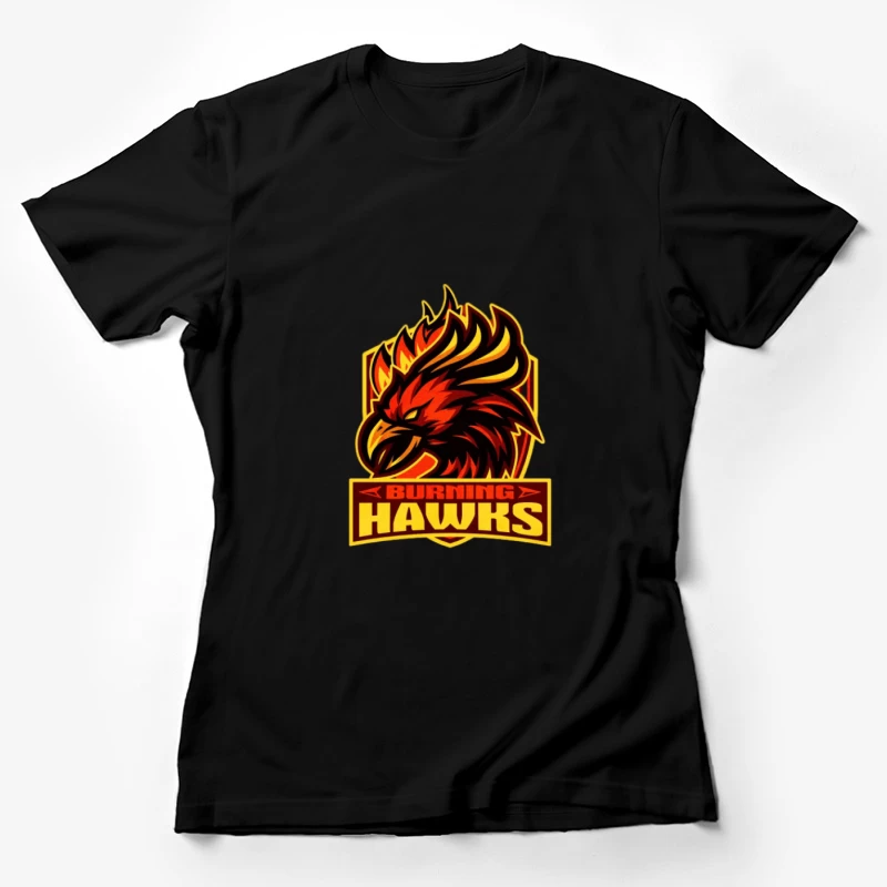 Logo de Burning Hawks en Feu Femme T-Shirt