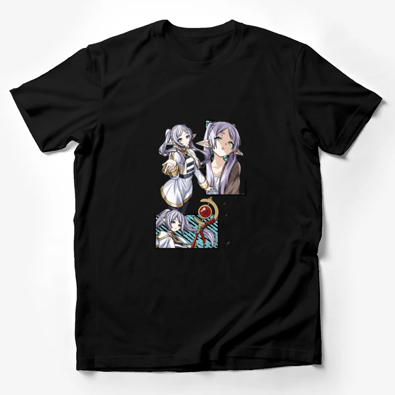 Magische Elfenfigur mit Stab Herren T-Shirt