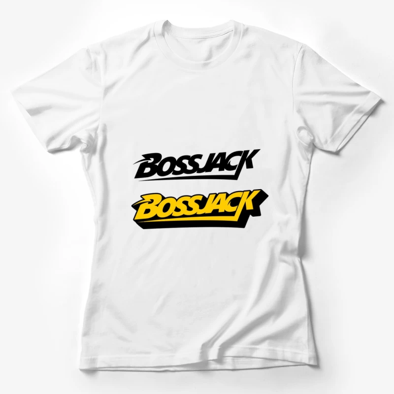 Bossjack-Logo in Gelb und Schwarz Damen T-Shirt