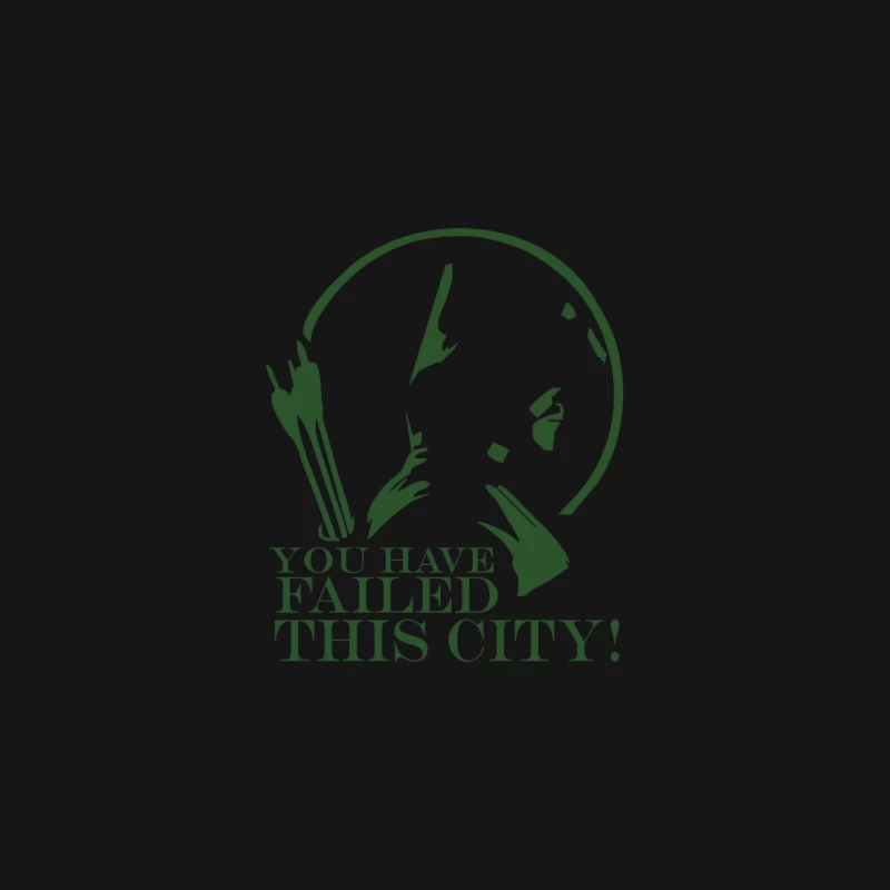 Arrow You Have Failed this City TV Series Quote Black White Cotton T-Shirt K5 Desk Mat