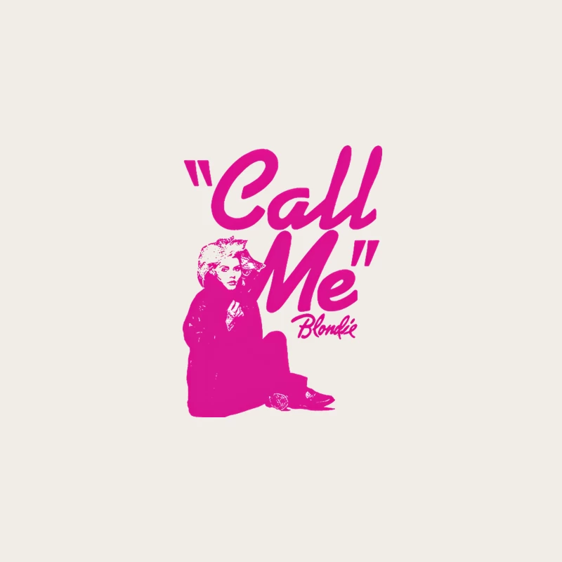 Vintage Pink "Call Me" Blondie Single Poster Bucket Hat