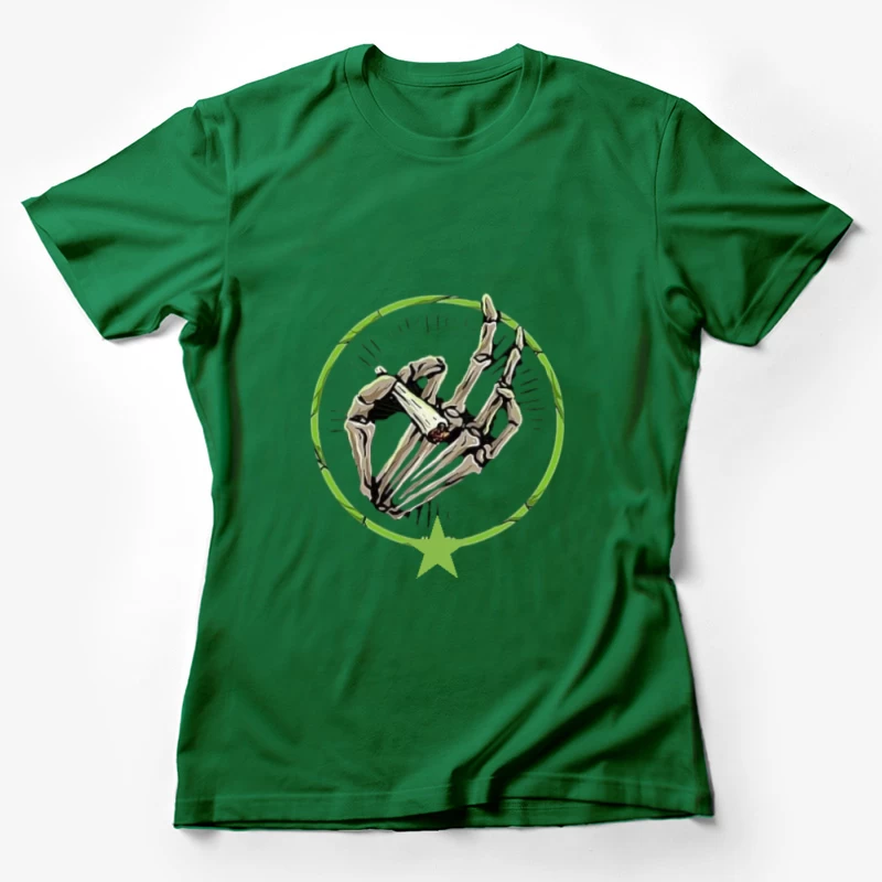 Skull finger with smoke Female T-Shirt