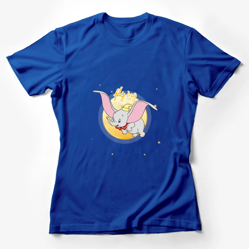 Fliegender Elefant im Mondlicht Damen T-Shirt