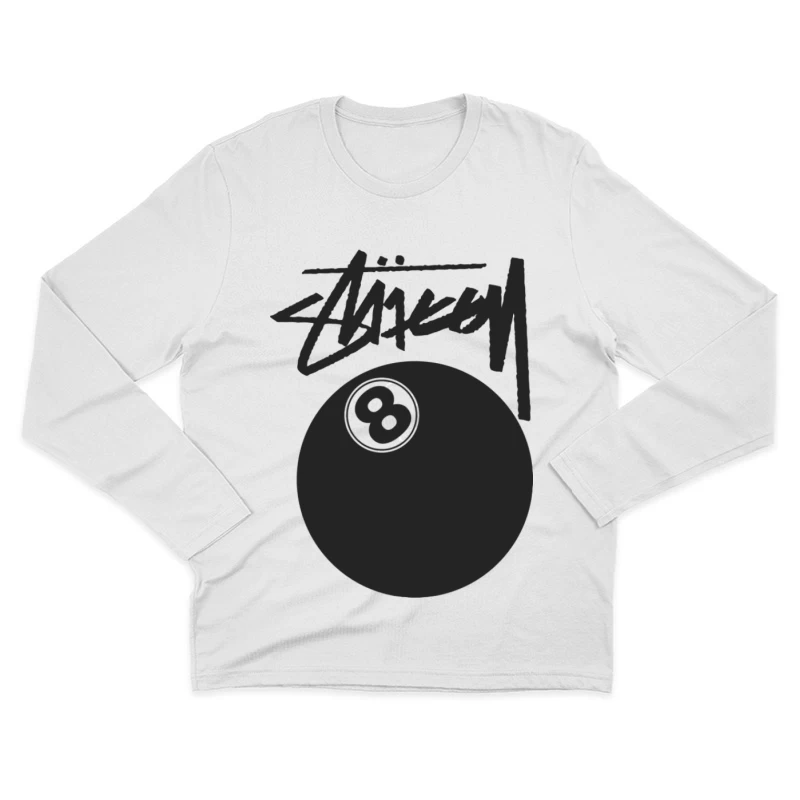 Stussy Logo mit Billardkugel Herren Langarm T-Shirt