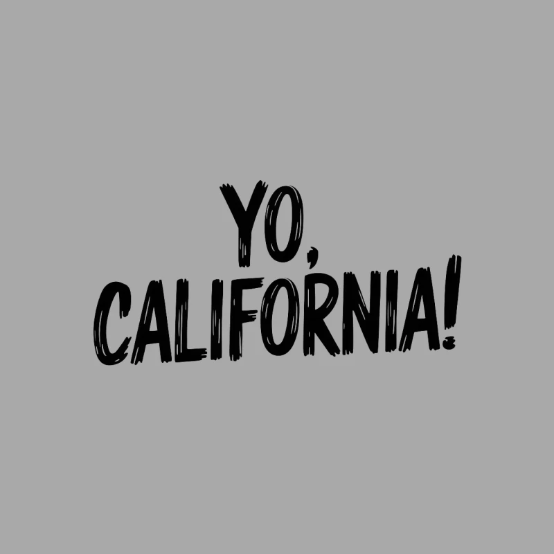 Yo, California: Bold Black and White Typography Greeting Female Pullover Hoodie