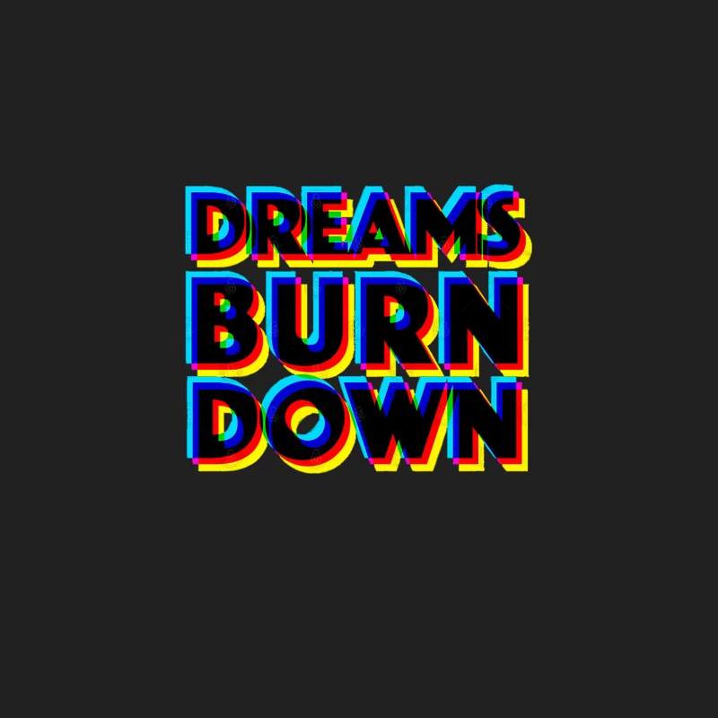 Dreams Burn Down - 3D Typographic Design Bucket Hat