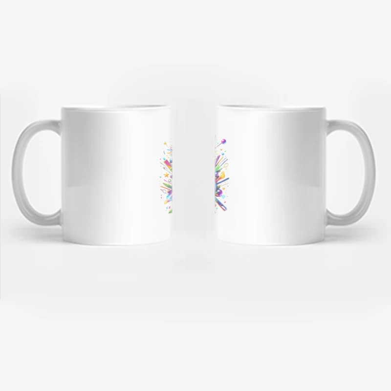 Lion abstract line face Coffee Mug