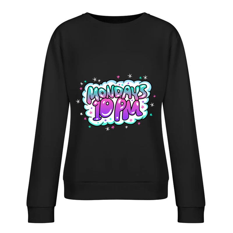 Montags um 10 Uhr - Buntes Design Damen Pullover Sweatshirt