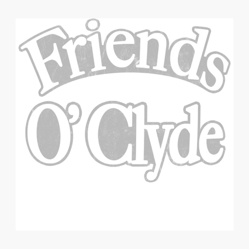Friends O_Clyde  90s Style Original Design Throw Pillow