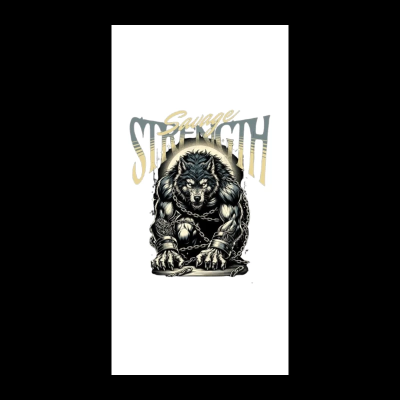 Savage Strength: Chained Werewolf Dark Art iPhone Case