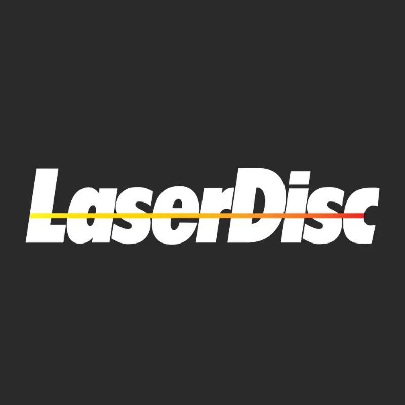 Retro Laser Disc Logo with Typography Outline Baseball Cap