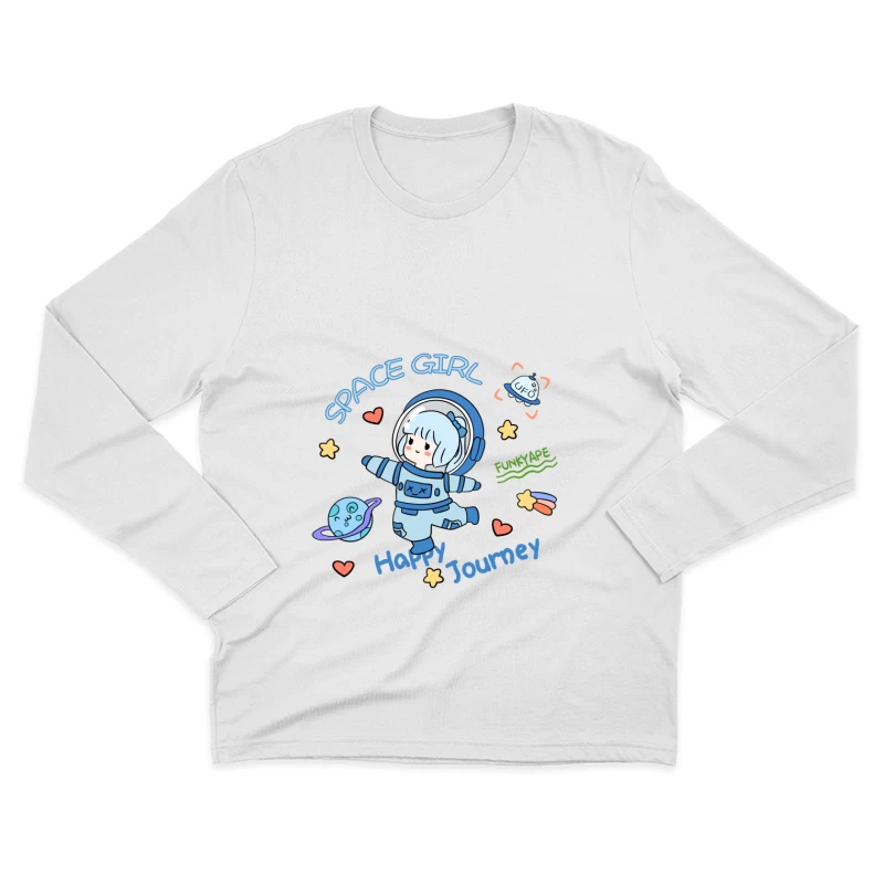 Fröhliche Reise mit dem Weltraummädchen Herren Langarm T-Shirt