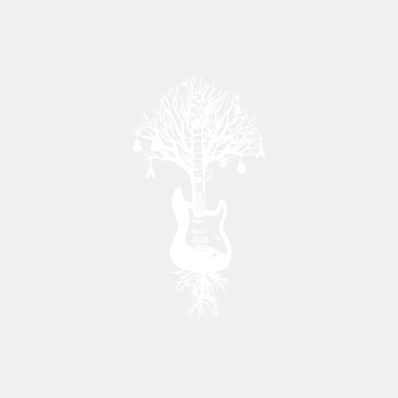 Nature Guitar White Tree Music Banksy Art Male Tank Top
